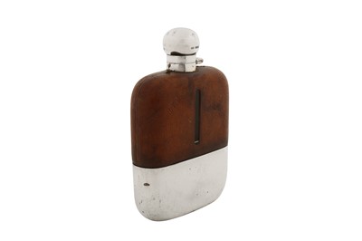 Lot 69 - A George V sterling silver hip or spirit flask, Sheffield 1933 by James Dixon and Sons