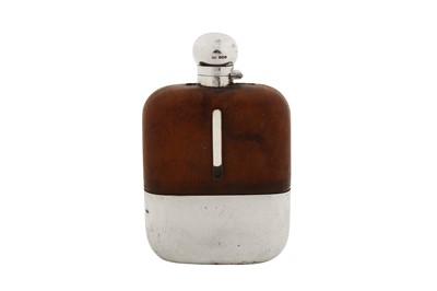 Lot 69 - A George V sterling silver hip or spirit flask, Sheffield 1933 by James Dixon and Sons