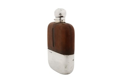 Lot 69 - A George V sterling silver hip or spirit flask, Sheffield 1933 by James Dixon and Sons