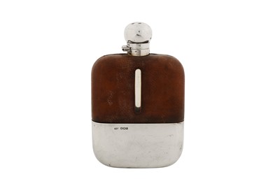Lot 69 - A George V sterling silver hip or spirit flask, Sheffield 1933 by James Dixon and Sons