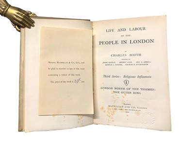 Lot 14 - Booth (Charles) Life and Labour of the People in London, Third Series, 1902
