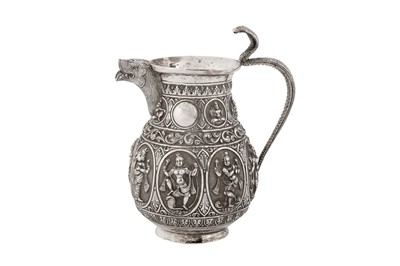 Lot 127 - A late 19th century Anglo – Indian unmarked silver milk jug, Madras circa 1890