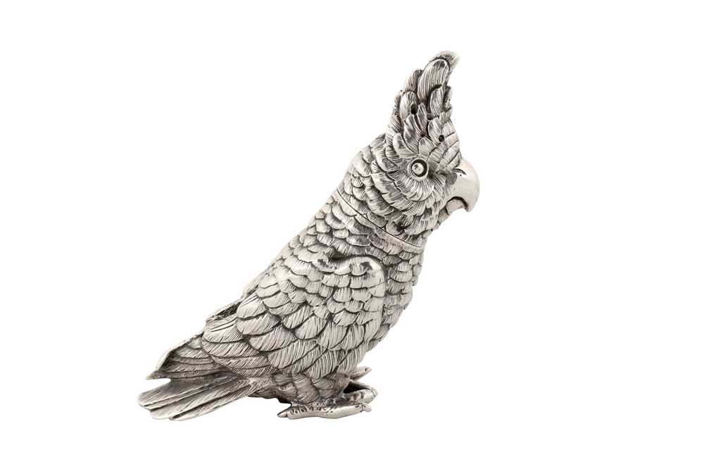 Lot 39 - A Victorian sterling silver novelty pepper pot, London 1900 by William Hornby