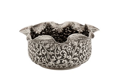 Lot 260 - An early 20th century Anglo- Indian unmarked silver bowl, Lucknow circa 1910