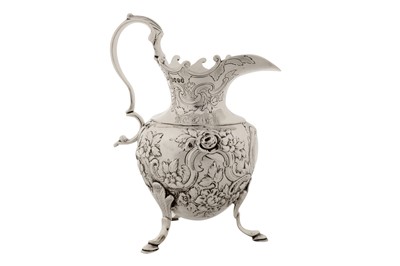 Lot 355 - A heavy William IV sterling silver milk or cream jug, London 1833 by John Wakefield