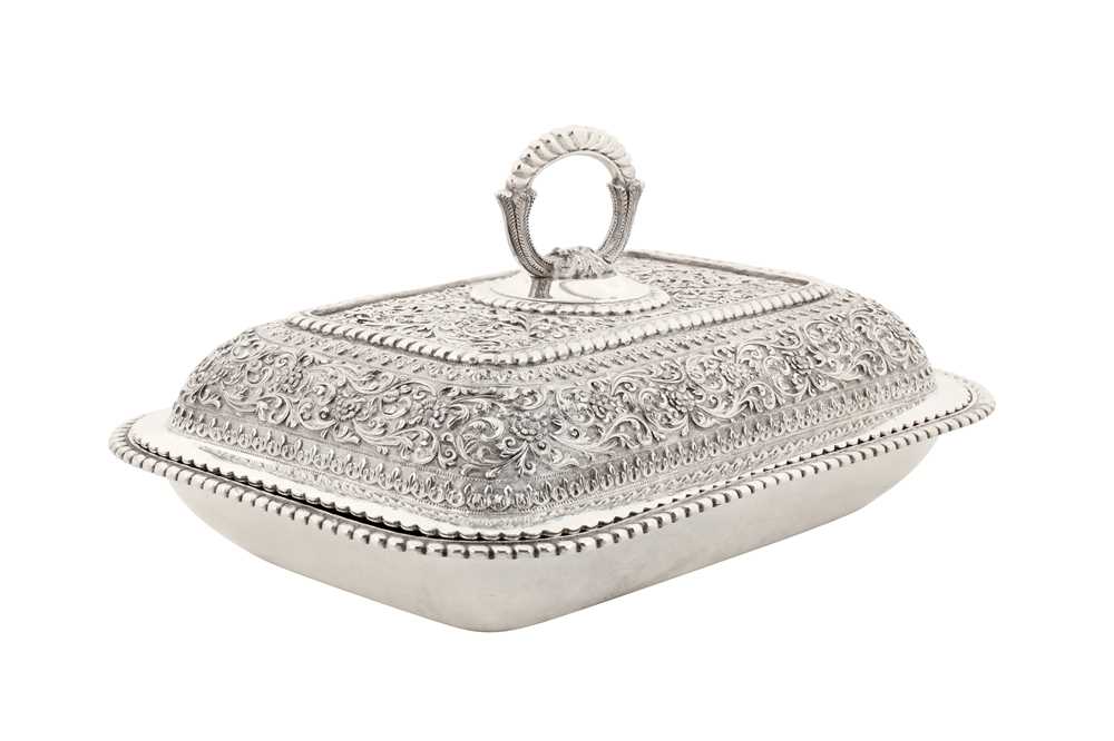 Lot 143 - A rare early 20th century Anglo – Indian silver entrée dish, Cutch, Bhuj circa 1910 by Mawji Raghavji