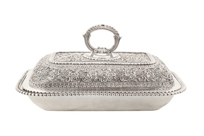 Lot 143 - A rare early 20th century Anglo – Indian silver entrée dish, Cutch, Bhuj circa 1910 by Mawji Raghavji