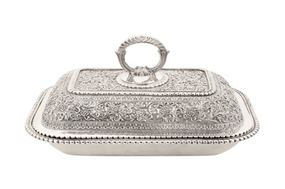 Lot 143 - A rare early 20th century Anglo – Indian silver entrée dish, Cutch, Bhuj circa 1910 by Mawji Raghavji