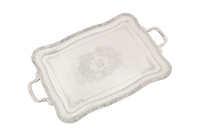 Lot 90 - An early 20th century Indian unmarked silver twin handled tray, possibly Calcutta or Madras