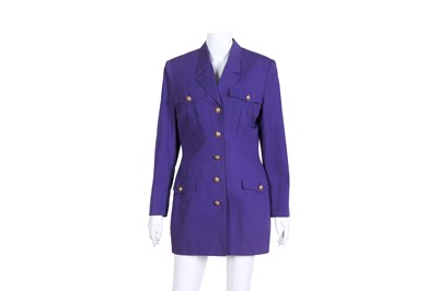Lot 57 - Versace Purple Cotton Safari Jacket - Size 42