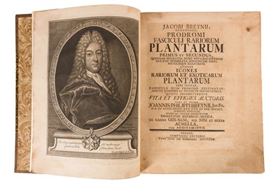 Lot 109 - Breyne, Jakob.  Prodromi fasciculi rariorum plantarum primus et secundus 1739