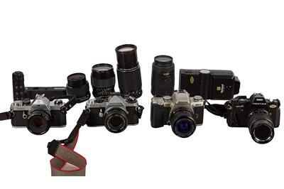 Lot 1116 - A Selection of 35mm Pentax SLR Outfits