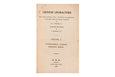 Lot 71 - Chinese. Wieger. Chinese Characters, etc. 1915 (4)