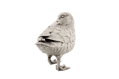 Lot 46 - An Elizabeth II sterling silver model of a duck, London 1988 by Comyns