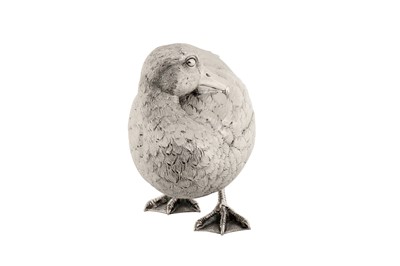 Lot 46 - An Elizabeth II sterling silver model of a duck, London 1988 by Comyns