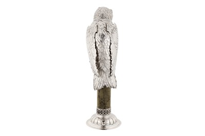 Lot 60 - An early 20th century Dutch 835 standard silver model of an owl, Schoonhoven no apparent date letter or maker’s mark