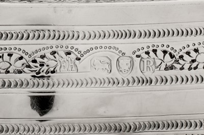 Lot 86 - A Victorian sterling silver Anglo – Indian style three-piece tea service, London 1892 by Edward Hutton