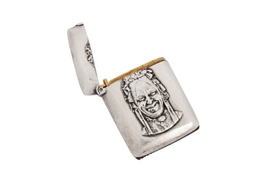 Lot 29 - A Victorian sterling silver novelty vesta case, Sheffield 1895 by Walker and Hall