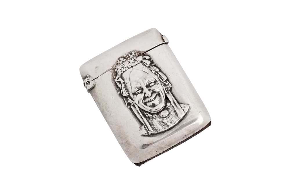 Lot 29 - A Victorian sterling silver novelty vesta case, Sheffield 1895 by Walker and Hall
