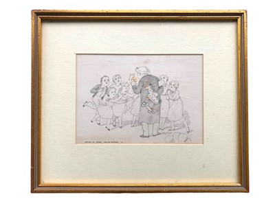 Lot 263 - Doyle (Charles) Original pen & ink drawing. 'Xmas is here, and no mistake.