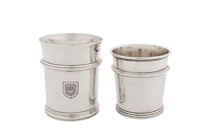 Lot 286 - Two Elizabeth II sterling silver beakers, London 1985 and 1988