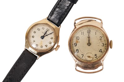 Lot 80 - A WRISTWATCH AND A WATCH CASE