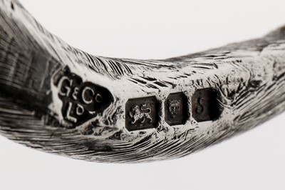 Lot 43 - An Elizabeth II sterling silver model of a cat, London 1992 by Garrard and Co