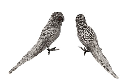 Lot 40 - A pair of Edwardian sterling silver novelty pepper pots, London 1904 by George Brace