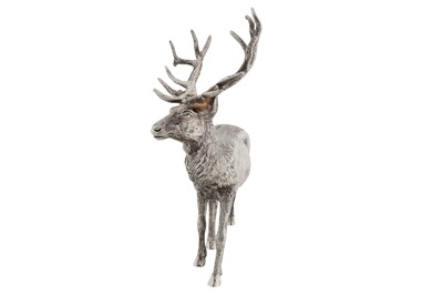 Lot 49 - An Elizabeth II sterling silver model of a stag, London 1972 by Vanders