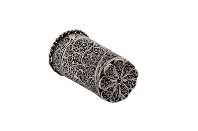 Lot 421 - A Charles II / James II late 17th century unmarked silver filigree counter box, circa 1680