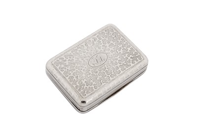 Lot 3 - A George III sterling silver and mocha stone snuff box, London 1805 by Thomas Phipps and Edward Robinson