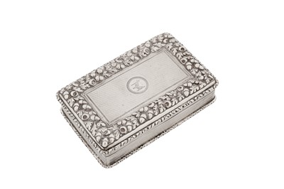 Lot 7 - A Victorian sterling silver snuff box, London 1848 by Thomas Edwards