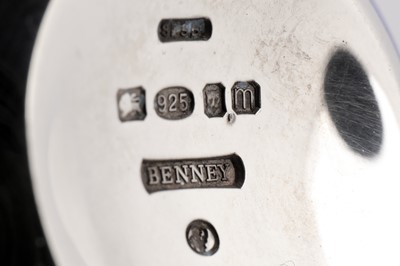 Lot 22 - An Elizabeth II contemporary sterling silver and guilloche enamel match holder, London 2011 by Simon Benney