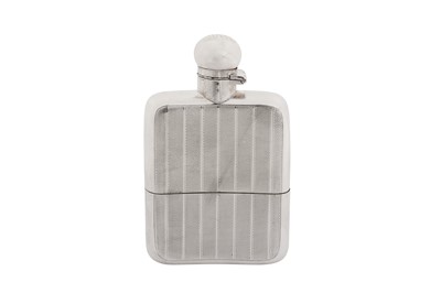 Lot 70 - A George V sterling silver spirit or hip flask, Sheffield 1922 by James Dixon and Sons Ltd