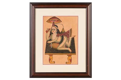 Lot 94 - A KALIGHAT STYLE PAINTING