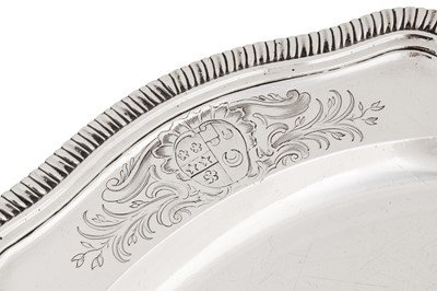 Lot 572 - Lamb service - A large pair of George II sterling silver second course dishes, London circa 1750 by George Wickes (this mark reg. 6th July 1739)