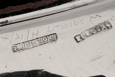 Lot 85 - A late 19th / early 20th Anglo – Indian silver plated twin handled tray, Madras circa 1900 by Peter Orr and Sons