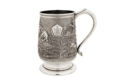 Lot 92 - A mid-20th century Anglo - Indian silver mug, Bombay circa 1940