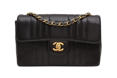 Lot 265 - Chanel Dark Brown Vertical Quilted Flap Bag