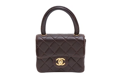 Lot 272 - Chanel Brown Micro Kelly Top Handle Flap Bag