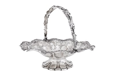 Lot A Victorian sterling silver fruit basket, London 1854 by messrs Barnard