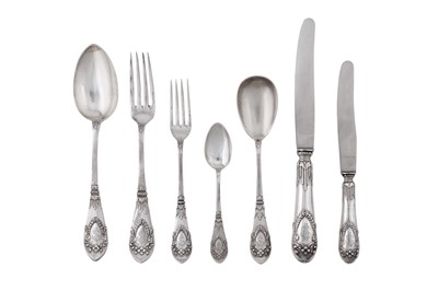 Lot 347 - An early 20th century German 800 standard silver canteen / table service of flatware, Düsseldorf circa 1910 by Bahner