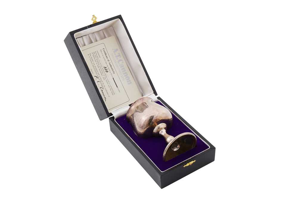 Lot 219 - A cased Elizabeth II sterling silver goblet, Birmingham 1972 by A T Cannon Ltd