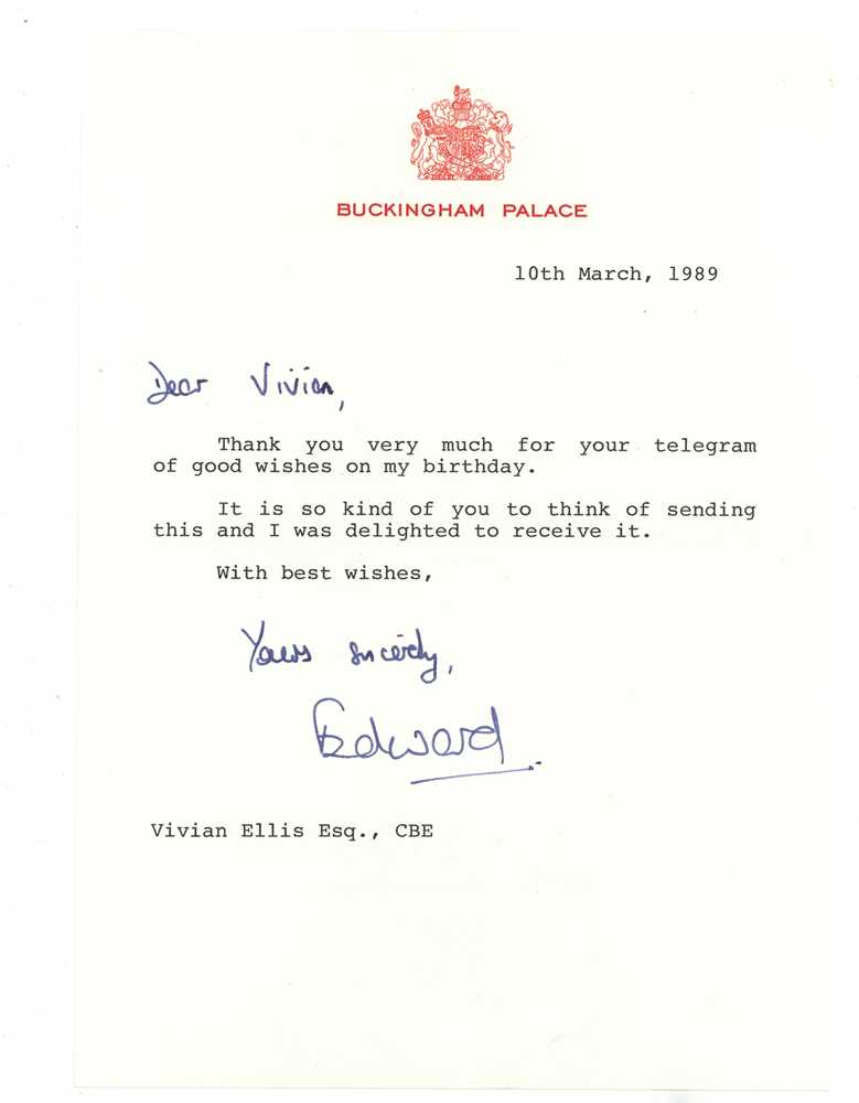 Lot 494 - Prince Edward, Duke of Edinburgh
