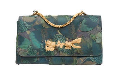 Lot 232 - Valentino Green Cosmo Butterfly Shoulder Bag
