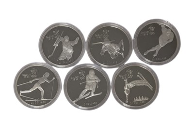 Lot 63 - CANADA, 6X SILVER PROOF 'WINTER OLYMPICS' 20 DOLLARS