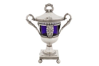 Lot 230 - An early 19th century French 950 standard silver sugar vase, Paris 1827-38 by Charles-Louis Dupré (reg. 1st August 1827)