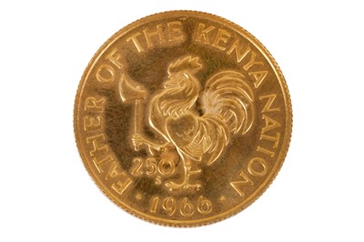 Lot 66 - KENYA, 1966 GOLD 250 SHILLINGS.