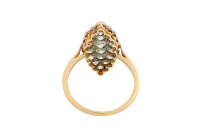 Lot 68 - A DIAMOND MARQUISE-SHAPED RING