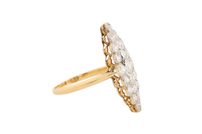 Lot 68 - A DIAMOND MARQUISE-SHAPED RING